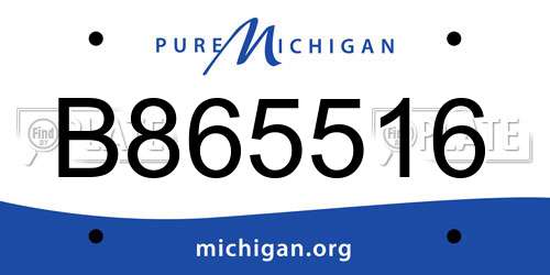 B865516 Michigan License Plate