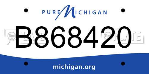 B868420 Michigan License Plate