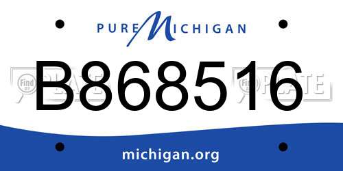 B868516 Michigan License Plate