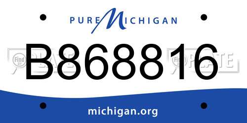 B868816 Michigan License Plate