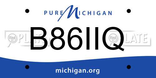 B86IIQ Michigan License Plate