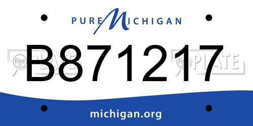 B871217 Michigan License Plate