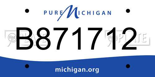 B871712 Michigan License Plate