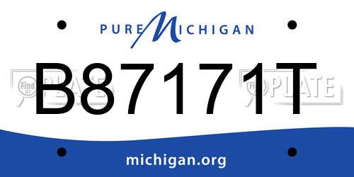B87171T Michigan License Plate