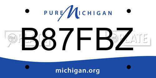 B87FBZ Michigan License Plate