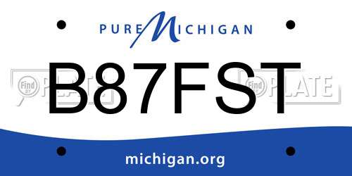 B87FST Michigan License Plate