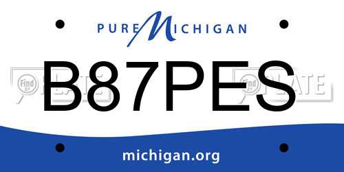 B87PES Michigan License Plate