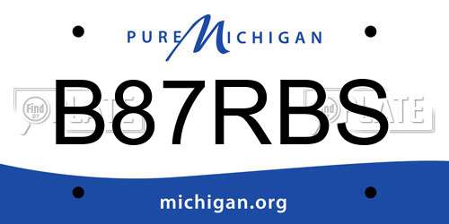 B87RBS Michigan License Plate