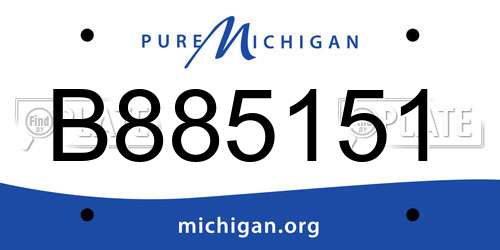B885151 Michigan License Plate