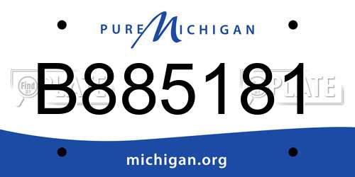 B885181 Michigan License Plate