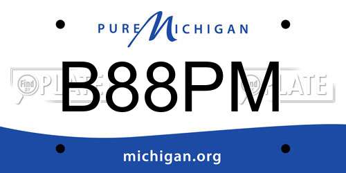 B88PM Michigan License Plate