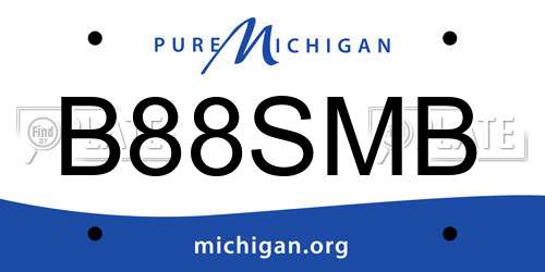 B88SMB Michigan License Plate