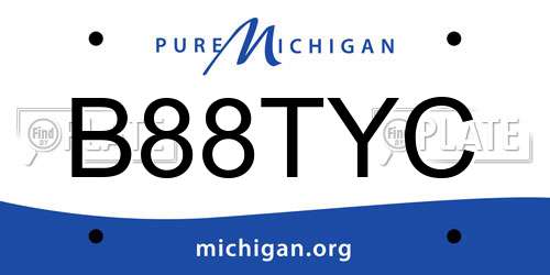 B88TYC Michigan License Plate