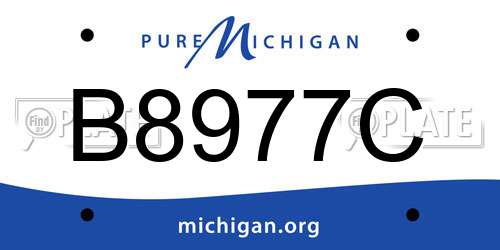 B8977C Michigan License Plate