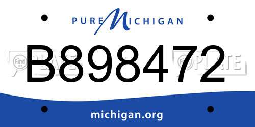 B898472 Michigan License Plate