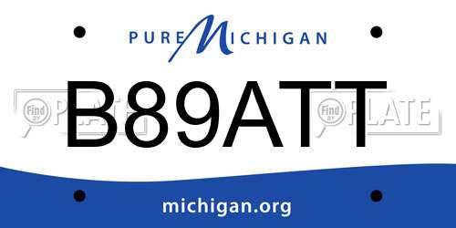 B89ATT Michigan License Plate