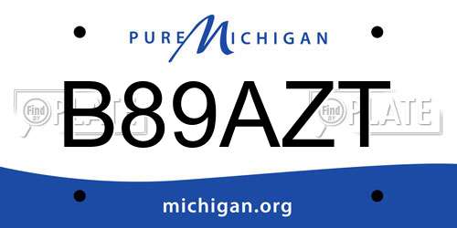 B89AZT Michigan License Plate