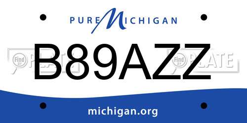 B89AZZ Michigan License Plate