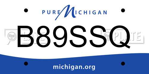 B89SSQ Michigan License Plate