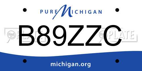 B89ZZC Michigan License Plate