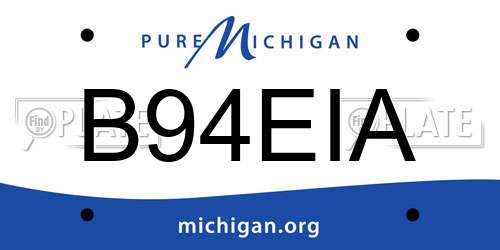B94EIA Michigan License Plate