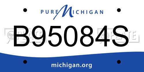 B95084S Michigan License Plate