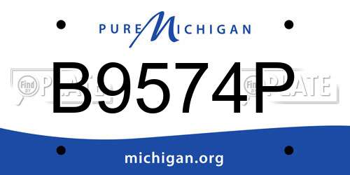 B9574P Michigan License Plate