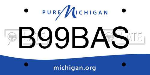 B99BAS Michigan License Plate