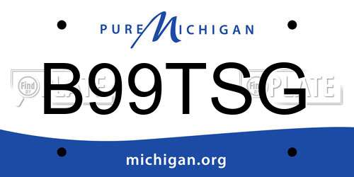 B99TSG Michigan License Plate