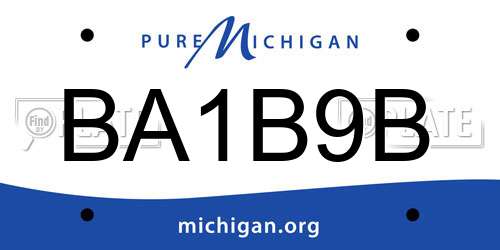 BA1B9B Michigan License Plate