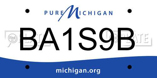 BA1S9B Michigan License Plate
