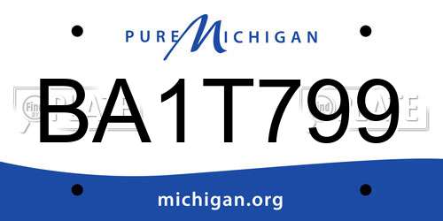 BA1T799 Michigan License Plate