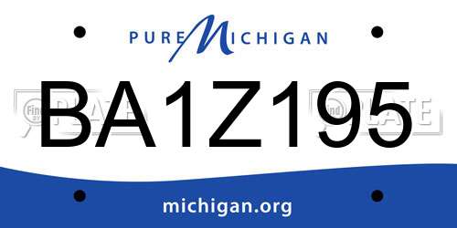 BA1Z195 Michigan License Plate