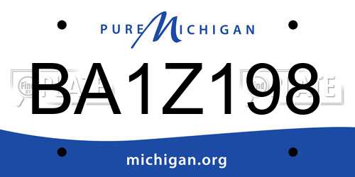 BA1Z198 Michigan License Plate