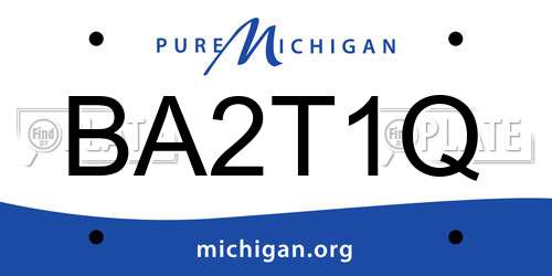 BA2T1Q Michigan License Plate