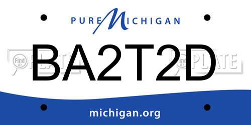 BA2T2D Michigan License Plate
