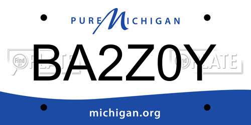BA2Z0Y Michigan License Plate