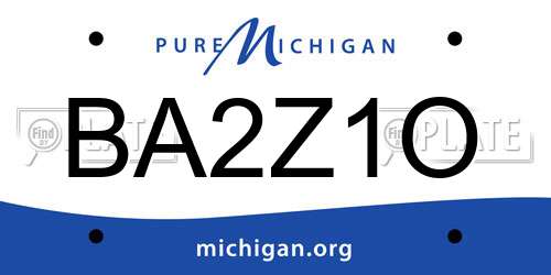 BA2Z1O Michigan License Plate