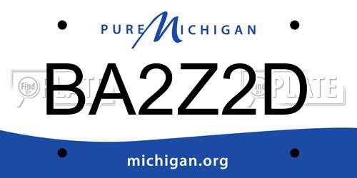 BA2Z2D Michigan License Plate