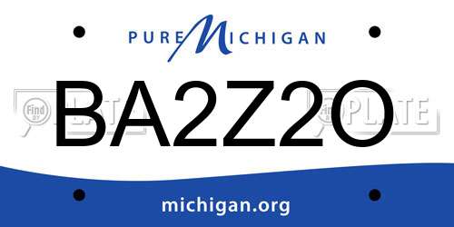 BA2Z2O Michigan License Plate
