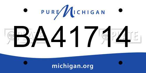 BA41714 Michigan License Plate