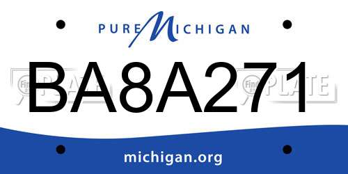 BA8A271 Michigan License Plate