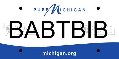 BABTBIB Michigan License Plate