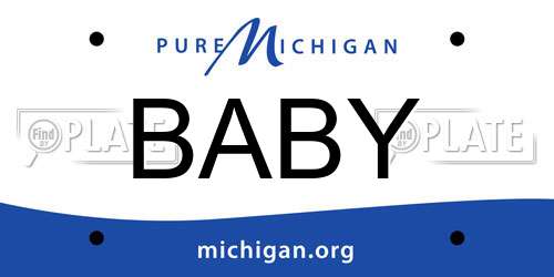 BABY Michigan License Plate