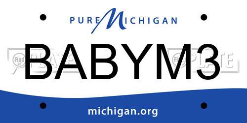 BABYM3 Michigan License Plate