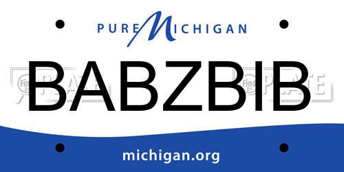 BABZBIB Michigan License Plate