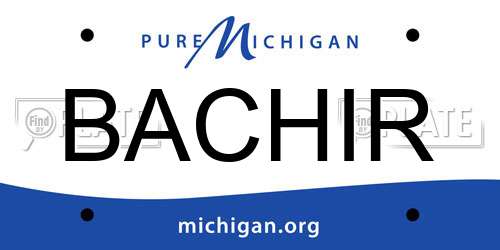 BACHIR Michigan License Plate