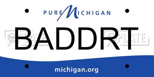 BADDRT Michigan License Plate