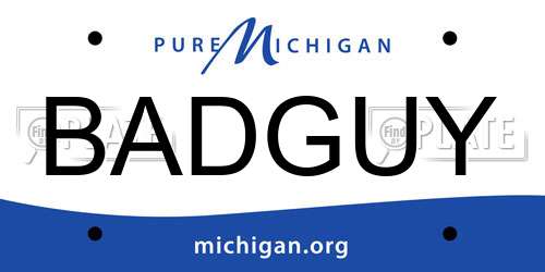 BADGUY Michigan License Plate