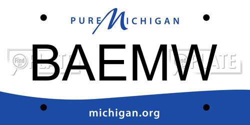 BAEMW Michigan License Plate